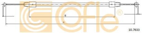 Трос, стояночная тормозная система COFLE 92.10.7633