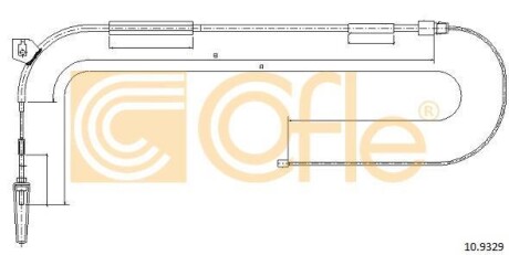 Трос, стояночная тормозная система COFLE 92.10.9329 (фото 1)
