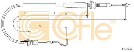 Linka gazu TRANSPORTER T4 2.4 90- COFLE 92110637