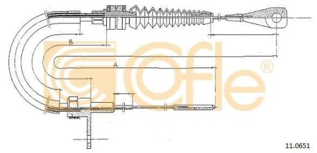 Linka gazu TRANSPORTER T3 COFLE 92110651