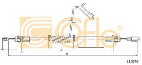 LINKA HAMULCA FORD TRANSIT 06> PR 1270/1070MM SZT COFLE 92115674