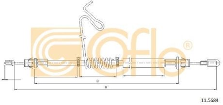 LINKA HAMULCA FORD TRANSIT 07> TYL LEWY 1343/1120MM 11.5684 SZT COFLE 92115684