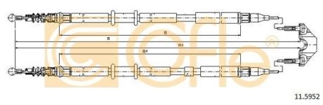 LINKA - HAMULEC RECZNY COF 11.5952 COFLE 92115952