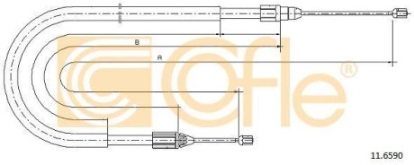 LINKA - HAMULEC RECZNY COF 11.6590 COFLE 92116590