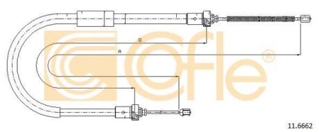 Трос, стояночная тормозная система COFLE 92.11.6662