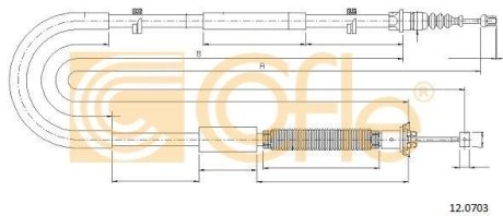 LINKA - HAMULEC RECZNY COF 12.0703 COFLE 92120703