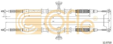 Трос ручного гальма COFLE 92120710 (фото 1)