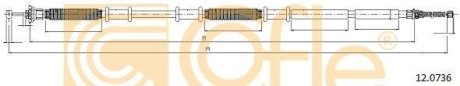 Трос ручного гальма COFLE 92120736