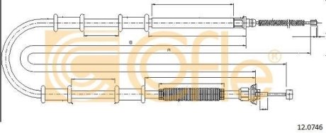 LINKA HAMULCA FIAT DOBLO L/P 2010- L-1832/1550 SZT COFLE 92120746