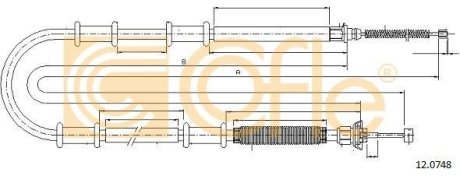 LINKA - HAMULEC RECZNY COF 12.0748 COFLE 92120748