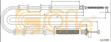 LINKA - HAMULEC RECZNY COF 12.0749 COFLE 92120749