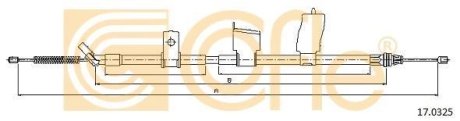 Трос ручного гальма COFLE 92170325