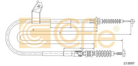 LINKA - HAMULEC RECZNY COF 17.0597 COFLE 92170597