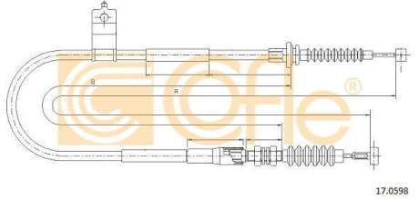 LINKA - HAMULEC RECZNY COF 17.0598 COFLE 92170598