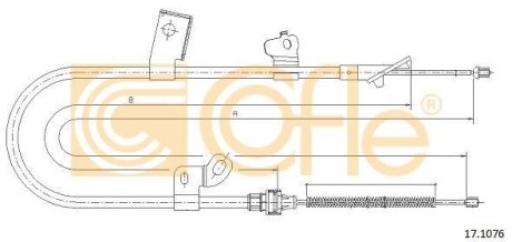 Трос ручного гальма COFLE 92171076