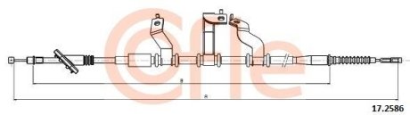 Трос ручника (задній) (R) Hyundai Tucson 2.0/2.0D 04- (1800mm) COFLE 92172586