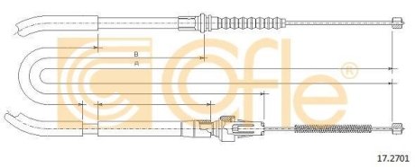 LINKA HAMULCA RĘCZNEGO OPEL COFLE 92172701