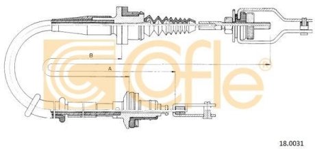 Linka sprz. SUNNY 1.4-2.0 91- /723/ COFLE 92180031