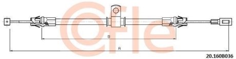 LINKA HAMULCA RĘCZNEGO JEEP COFLE 9220160B036