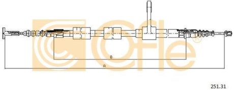 LINKA - HAMULEC RECZNY COF 251.31 COFLE 9225131