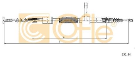 LINKA - HAMULEC RECZNY COF 251.34 COFLE 9225134