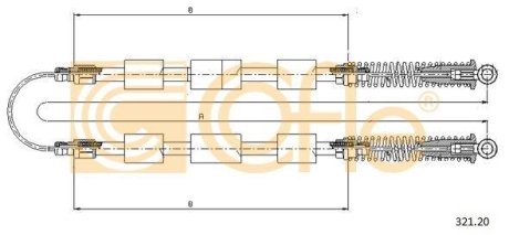 LINKA - HAMULEC RECZNY COF 321.20 COFLE 9232120