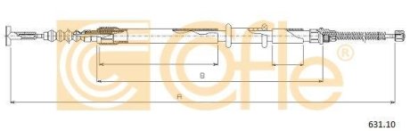 LINKA - HAMULEC RECZNY COF 631.10 COFLE 9263110