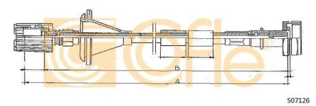 Трос спідометра, 94-02 1410mm (c гайкой) COFLE S07126