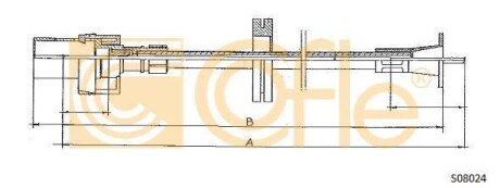 Трос спідометра Ford Sierra 83-87 5bieg. COFLE S08024