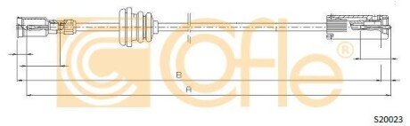 Трос спідометра Opel Ascona 1.6-1.8 COFLE S20023