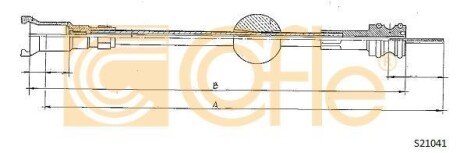 Трос спiдометра Peugeot 405D COFLE S21041