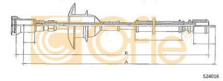 Трос спідометра Renault 5/9/11/Rapid 1.0-1.7 81-98 COFLE S24016 (фото 1)