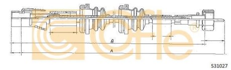 Тросик спідометра COFLE S31027