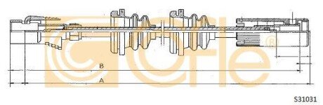 Трос спідометра VW Passat 1.6-1.8D 86- COFLE S31031 (фото 1)