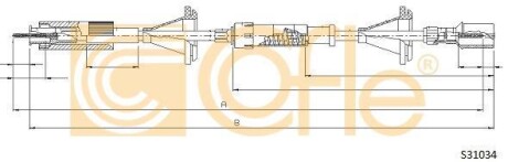 Трос спiдометра VW Passat 88-97 COFLE S31034 (фото 1)