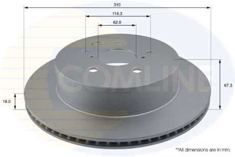 Тормозной диск COMLINE ADC01123V