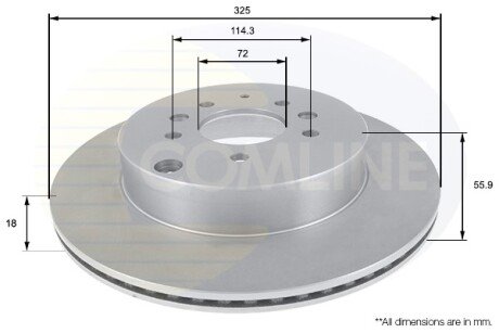 Тормозной диск COMLINE ADC0471V