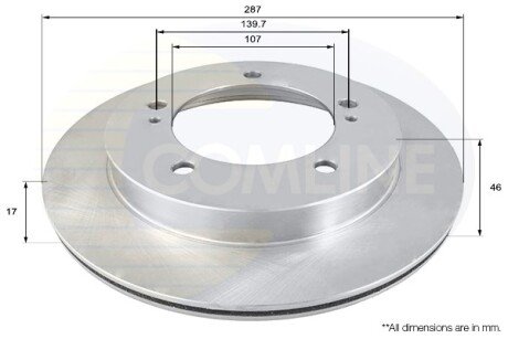 Тормозной диск COMLINE ADC0907V