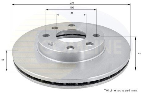 Тормозной диск COMLINE ADC1008V