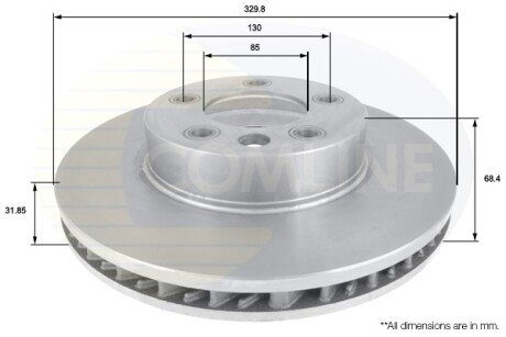 Тормозной диск COMLINE ADC1458V (фото 1)