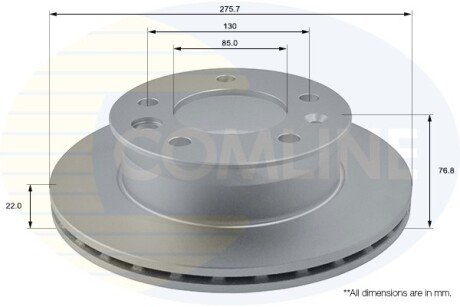 Тормозной диск COMLINE ADC1610V (фото 1)