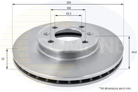 Тормозной диск COMLINE ADC2408V