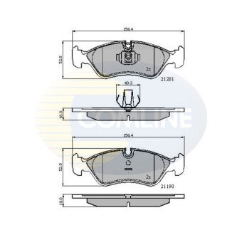 Комплект тормозных колодок, дисковый механизм COMLINE CBP01007