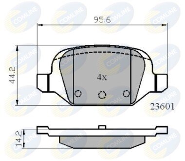 Комплект тормозных колодок, дисковый механизм COMLINE CBP01026