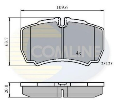 Комплект тормозных колодок, дисковый механизм COMLINE CBP01034