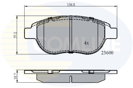 Комплект тормозных колодок, дисковый механизм COMLINE CBP01038