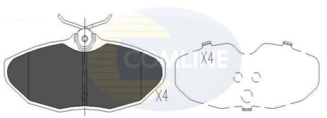 Комплект тормозных колодок, дисковый механизм COMLINE CBP01104