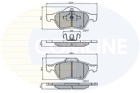 Комплект тормозных колодок, дисковый механизм COMLINE CBP01115