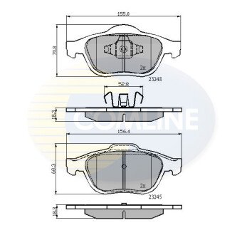 Комплект тормозных колодок, дисковый механизм COMLINE CBP01116