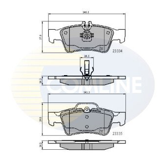 Комплект тормозных колодок, дисковый механизм COMLINE CBP01118